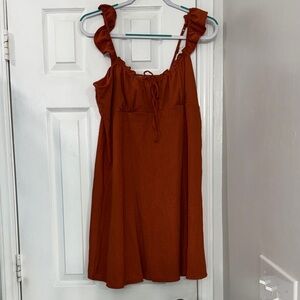 No Boundaries Rust Orange Sleeveless Dress